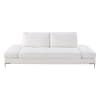 3/4-Sitzer-Schlafsofa mit Textil mit Beschichtung, weiß